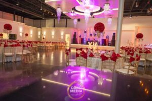wedding venue decorations, quinceanera venue decorations, Quince Salon Decorations, table centerpieces Majestic Ballroom @DFWC