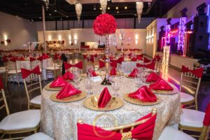 wedding venue decorations, quinceanera venue decorations, Quince Salon Decorations, table centerpieces Majestic Ballroom @DFWC